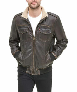 Bomber leather jacket mens and levi's leather jacket mens