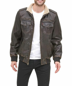 bomber leather jacket mens,