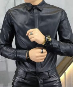 Mens Leather T Shirt & Long Sleeve leather shirt are Look cool high-quality