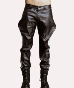 Faux leather pants men, men black leather pants for Lunar leathers