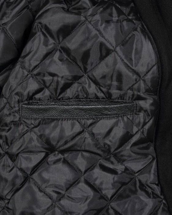 black varsity jacket leather, varsity jacket black leather sleeves.