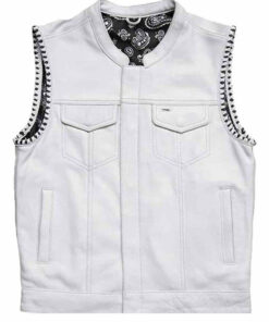 White Leather Vest