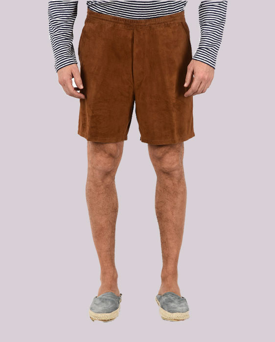 leather high waist shorts