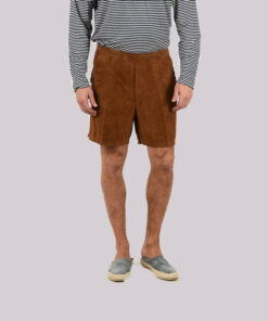 Brown Leather Shorts