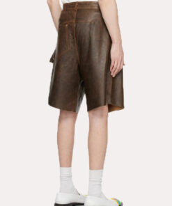 Faux Leather Bermuda Shorts